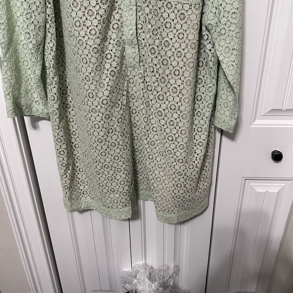 Victoria Beckham For Target Mint Green Lace Dress Womens 3X Shift Party Wedding - Picture 3 of 10